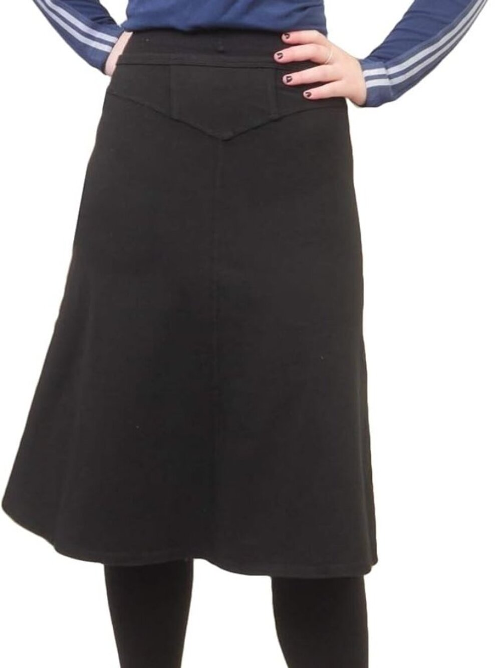 Hard Tail Forever Cotton Yoke Modest Knee Skirt Style W-378 New with tags